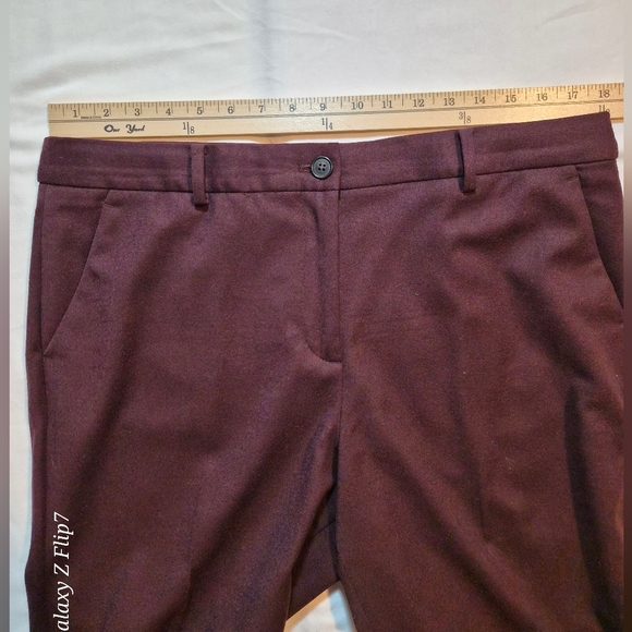 ​Talbots Petites Windsor Straight Leg Pants - Deep Burgundy Plum - Size 14P - Picture 4 of 11